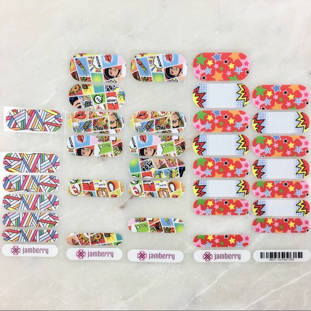 Jamberry Comic Partials Lot